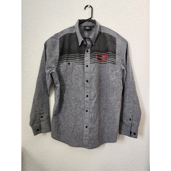 harley davidson Other - Harley Davidson Men's Casual Button Down Gray size 2XL made in India Used
